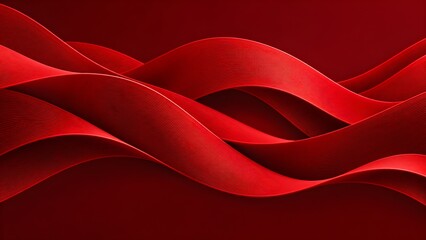 Fototapeta premium Abstract Background Featuring Elegant Red Fluid Waves and Smooth Layered Silk Shapes for Modern Decorative Graphic Design Projects