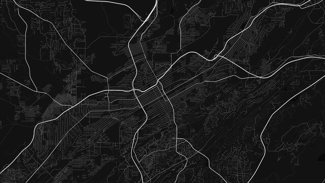 Birmingham Alabama City Street Map Black and White Poster