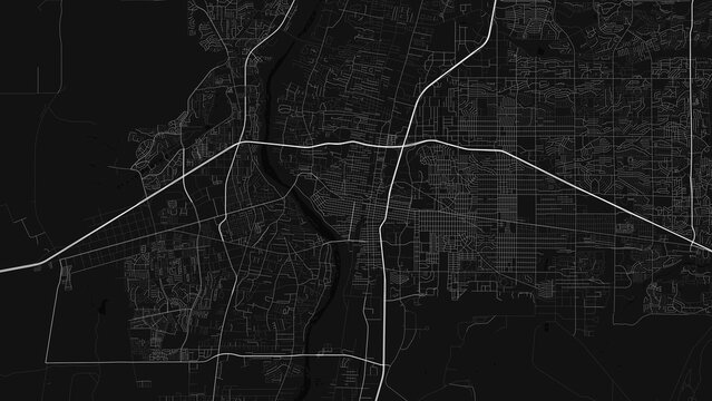 Albuquerque New Mexico City Street Map Black and White Poster