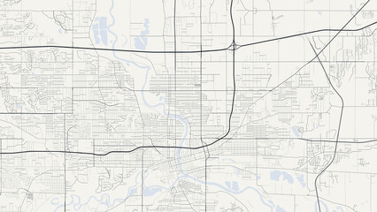 Des Moines Iowa City Street Map Cream Ivory Minimalist Poster © Auras