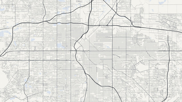 Denver Colorado City Street Map Cream Ivory Minimalist Poster