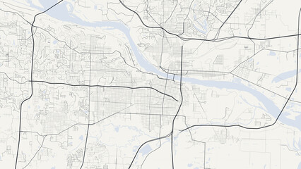 Little Rock Arkansas City Street Map Cream Ivory Minimalist Poster © Auras