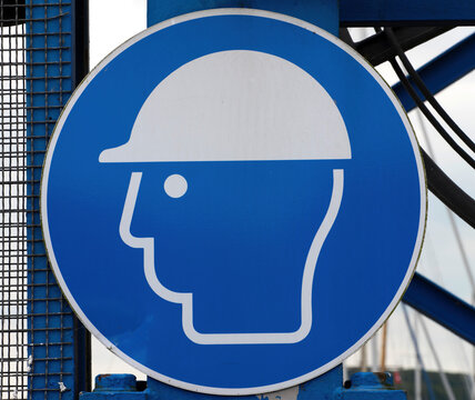 Mandatory Hard Hat Sign for Workplace Safety and Head Protection