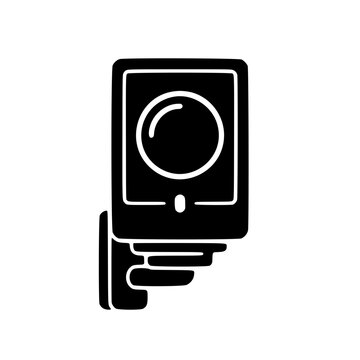 Motion sensor detector silhouette 