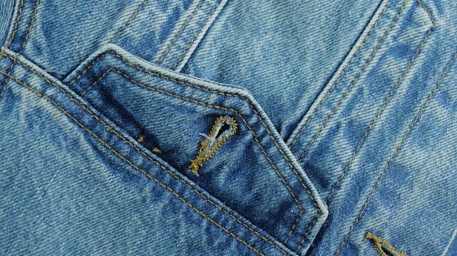 Blue denim jean jacket fabric texture background