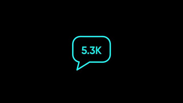 Social media notification counter animation with rapidly increasing follower count, digital engagement metric overlay for marketing and influencer