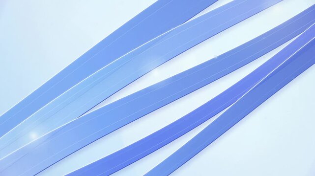 Multiple parallel diagonal blue strips create a dynamic graphic background
