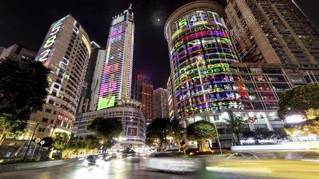 chongqing cyberpunk city with overlayed code and data on the buildings