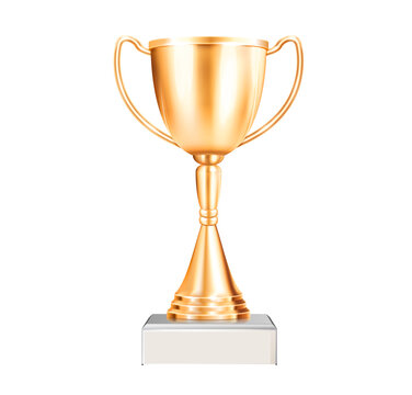 Trophy Golden trophy cup isolated PNG, award prize for winner of competition or championship on transparent background
In Flat Style