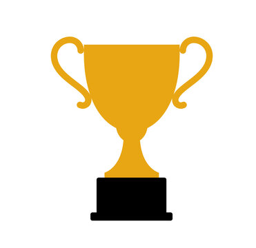 Trophy Golden trophy cup isolated PNG, award prize for winner of competition or championship on transparent background
In Flat Style