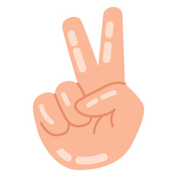 Peace Sign Hand Icon Design