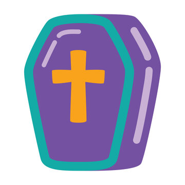 Coffin Halloween icon design