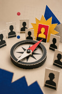 Talent acquisition and job opportunity collage with a candidate selected for promotion