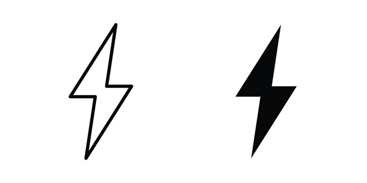 Electricity icon line logo set. EPS10