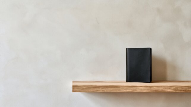 Oak Shelf Still Life with Black Scripture Book