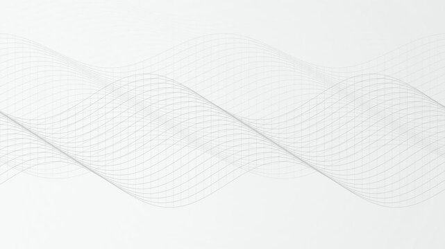 Thin gray lines form an undulating wave pattern on a white background