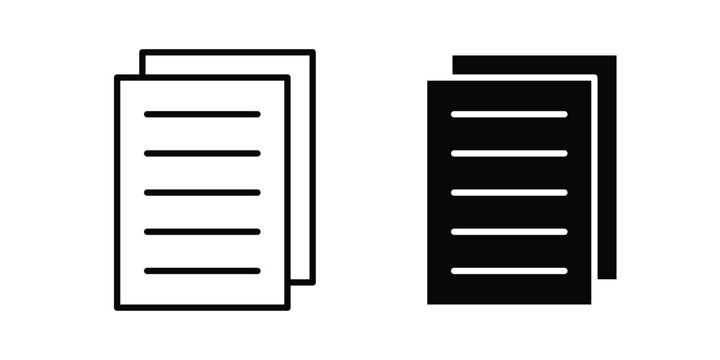 Duplicate icon solid symbol collection