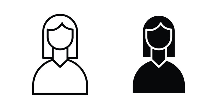 female icon vector logo collection