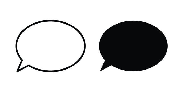 Speech bubble icon vector logo collection