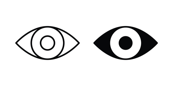 visibility icon vector logo collection