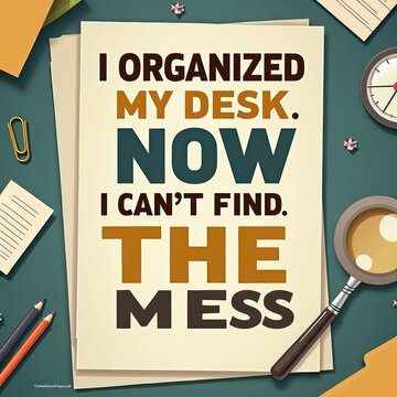 Motivational Desk Poster with Cheerful Color Scheme and Inspiring Message for Organization