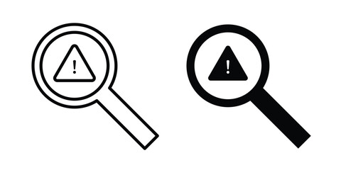 Fototapeta na wymiar Finding problem icon outline art collection