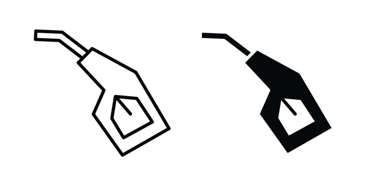 Car fuel icon outline art collection