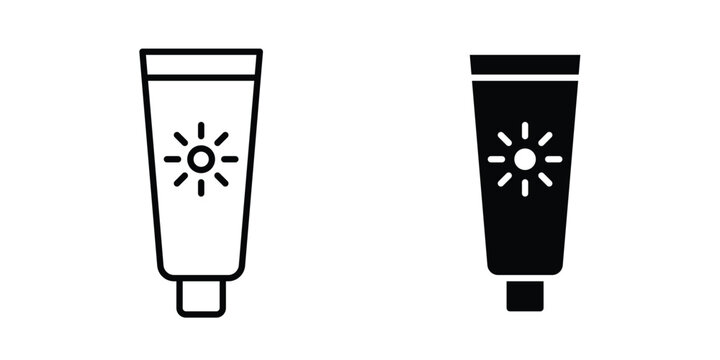 Sunscreen icon for marketing designs