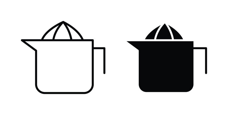 Juicer squeezer icon for marketing designs