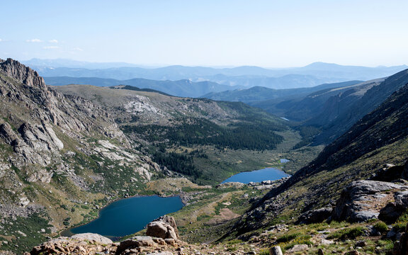 Mount Blue Sky Lakes Overlook under a sunny day, Rocky Mountain National Park, Colorado