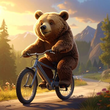 Bear bicycle