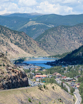 Georgetown Lake Valley View with lakes, surrounded by mountains, Colorado