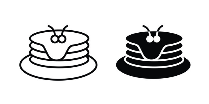 Pancake icon minimal logo collection