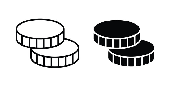 Money coin icon minimal logo collection