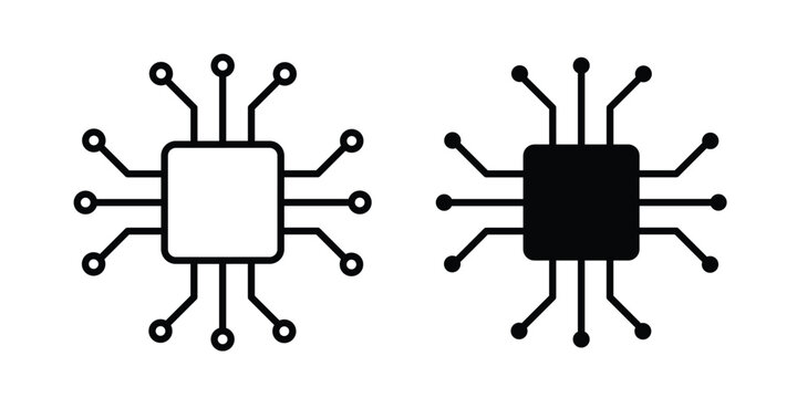 Processor icon minimal logo collection