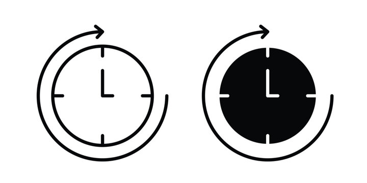 Wait time icon minimal logo collection
