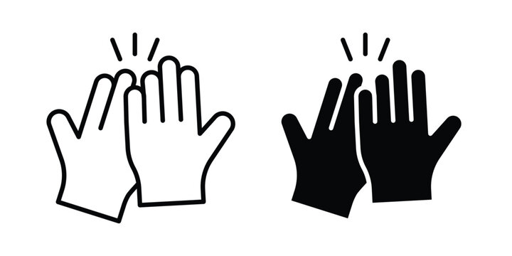 High Five icon minimal logo collection