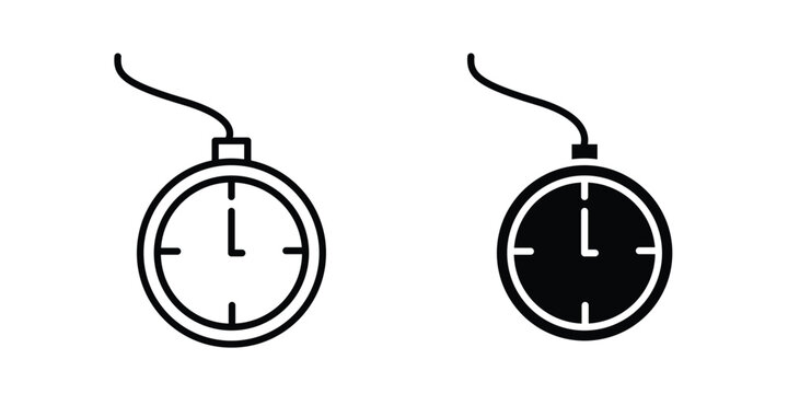 Time bomb icon minimal logo collection