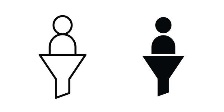 Lead conversion icon minimal logo collection