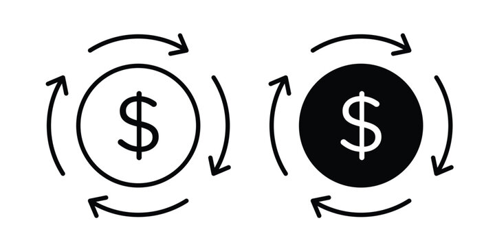 Return on Investment icon minimal logo collection