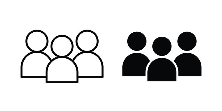 Population icon minimal logo collection