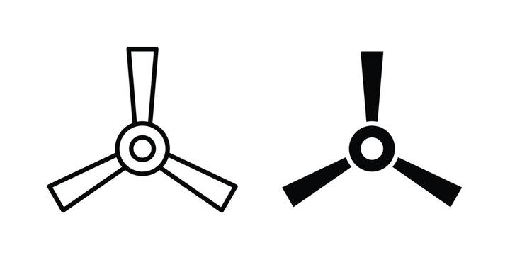 Ceiling fan icon minimal logo collection