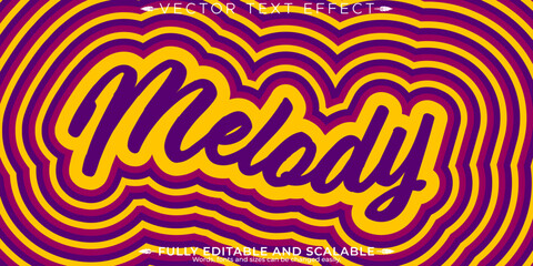Obraz premium Retro sticker text effect, editable 70s and 80s text style