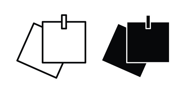 Sticky notes icon vector illustrations group