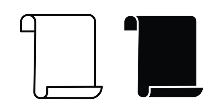 Scroll paper icon vector illustrations group