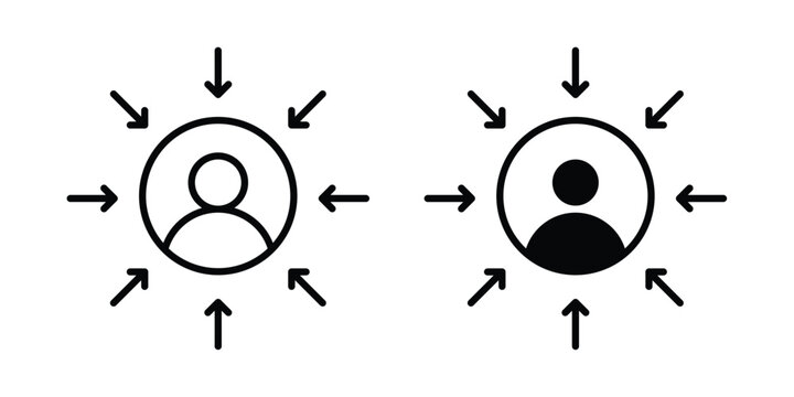 Customer centricity icon for creative projects