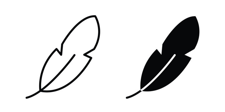 Feather icon black symbol pack