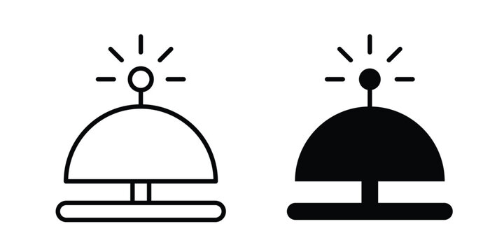 Bell concierge icon black symbol pack