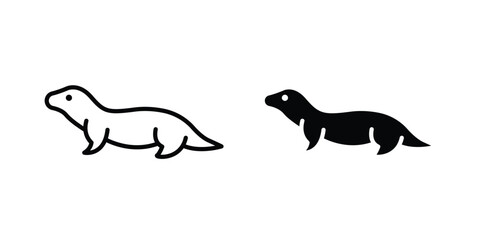 Otter icon black symbol pack © Sabrin