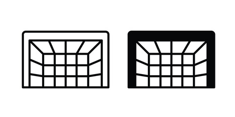 Goal net icon black symbol pack © Sabrin